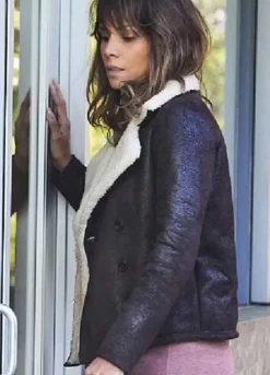 HALLE BERRY BROWN AVIATOR LEATHER JACKET