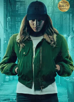 Hannah John-Kamen The Stranger Green Bomber Jacket