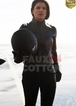 Haywire Gina Carano Black Leather Jacket