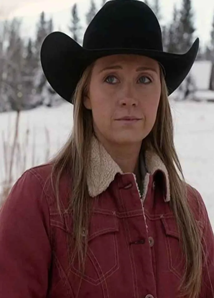 Heartland S0 14 (Amy Fleming) Amber Marshall Red Corduroy Jacket