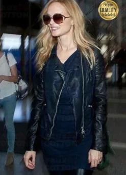 HEATHER GRAHAM BIKER LEATHER JACKET