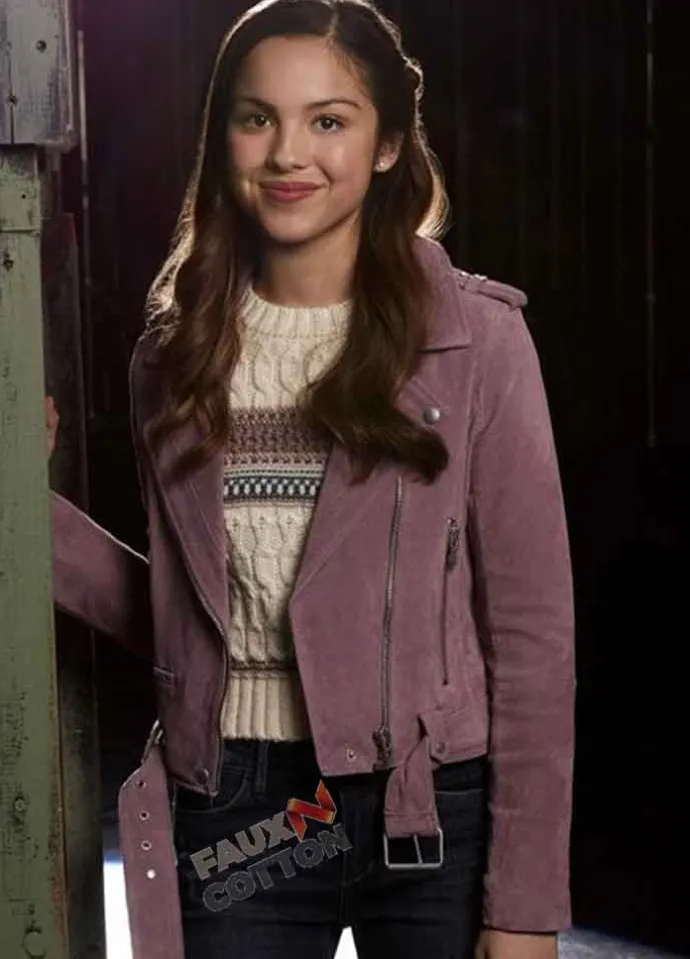 HIGH SCHOOL MUSICAL (NINI) OLIVIA RODRIGO PINK LEATHER JACKET