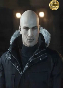 Hitman Agent 47 Black Fur Jacket