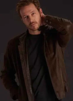 HOLIDATE (JACKSON) LUKE BRACEY BROWN LEATHER JACKET
