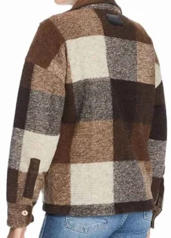 HOLIDATE (SLOANE) EMMA ROBERTS BROWN WOOL JACKET