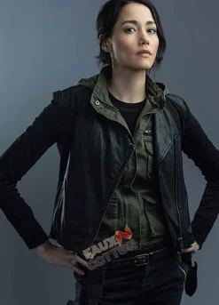 Hostages Sandrine Renault Sandrine Holt Black Leather Jacket