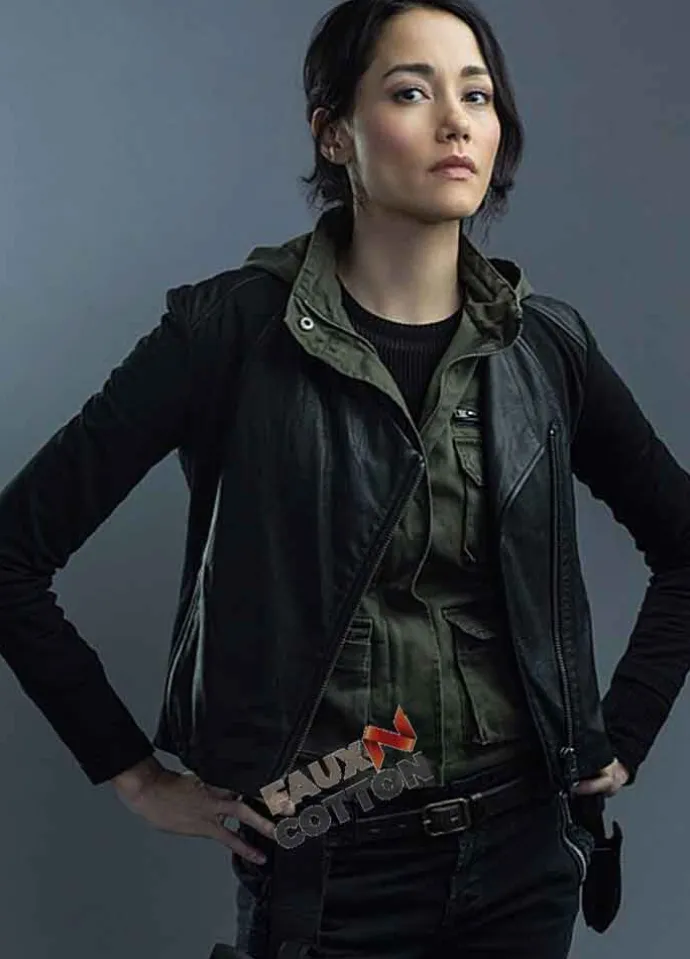 Hostages Sandrine Renault Sandrine Holt Black Leather Jacket
