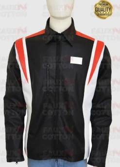 HUGH JACKMAN EDDIE THE EAGLE LEATHER JACKET