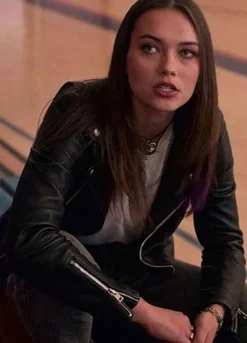 I AM NOT OKAY WITH THIS (JENNY TUFFIELD) SOPHIA TATUM BLACK LEATHER JACKET