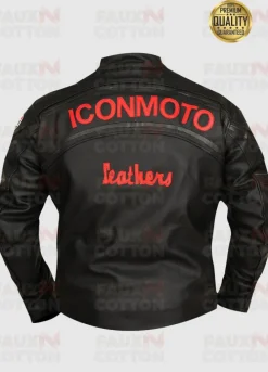 ICONMOTO BLACK BIKER LEATHER JACKET