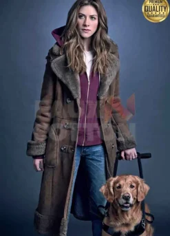 In The Dark (Murphy Mason) Perry Mattfeld Suede Coat