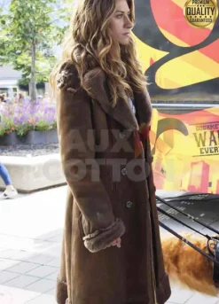 In The Dark (Murphy Mason) Perry Mattfeld Suede Coat