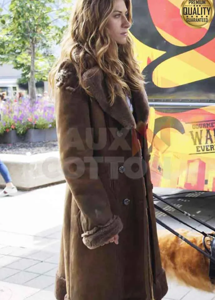 In The Dark (Murphy Mason) Perry Mattfeld Suede Coat