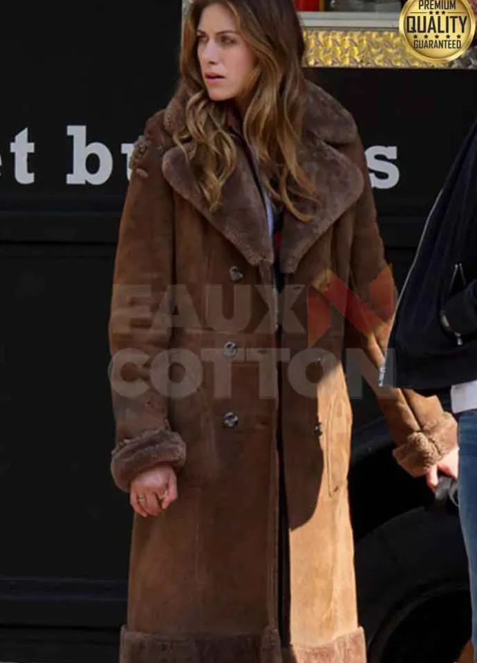 In The Dark (Murphy Mason) Perry Mattfeld Suede Coat