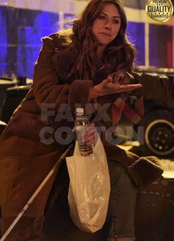 In The Dark (Murphy Mason) Perry Mattfeld Suede Coat