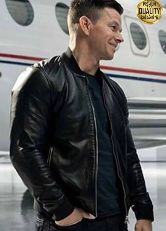Infinite Mark Wahlberg ( Evan Michaels ) Black Bomber Jacket
