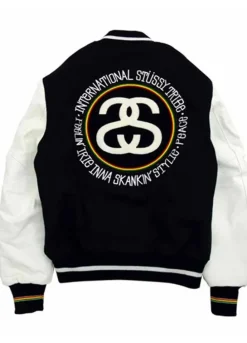 INTERNATIONAL STUSSY TRIBE VARSITY BLACK JACKET