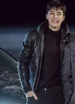 ITAEWON CLASS AHN BO-HYUN BLACK LEATHER JACKET