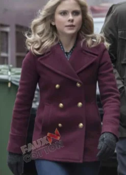 iZombie Rose McIver (Olivia Moore) Maroon Wool Coat