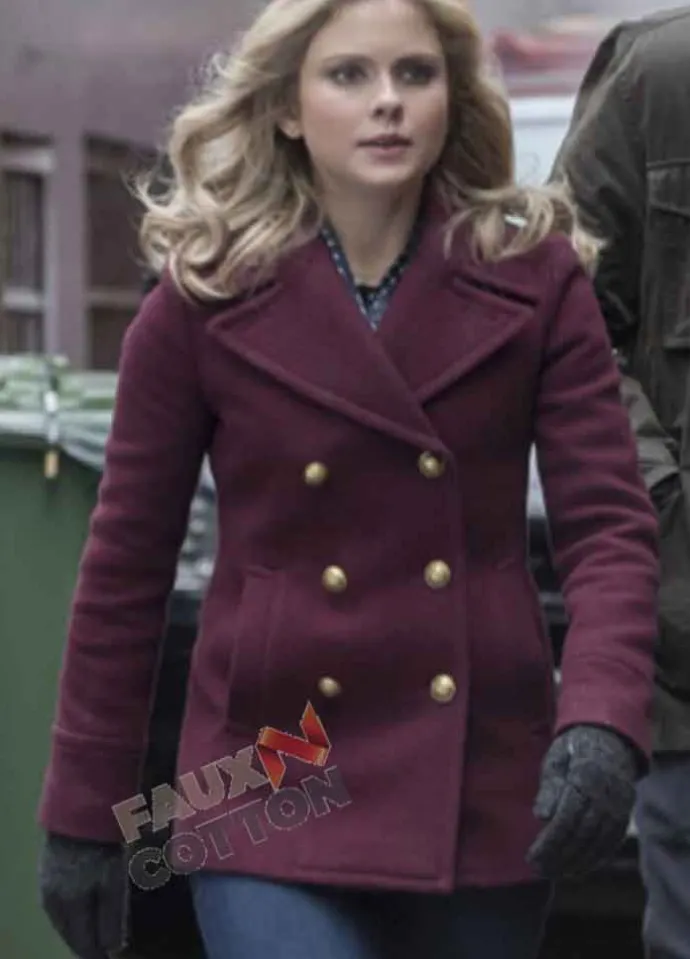 iZombie Rose McIver (Olivia Moore) Maroon Wool Coat