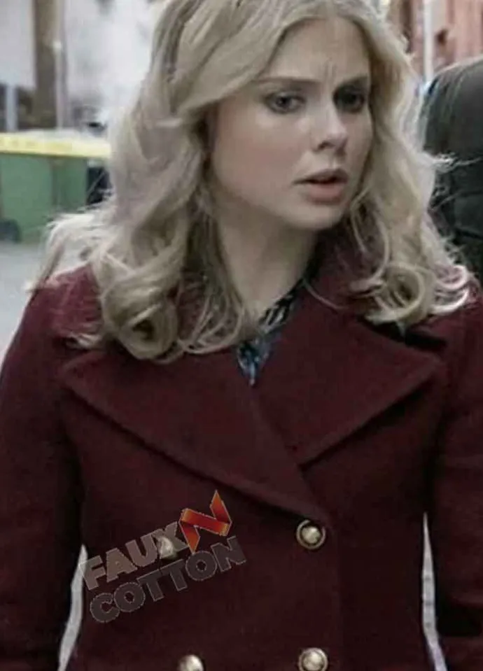 iZombie Rose McIver (Olivia Moore) Maroon Wool Coat
