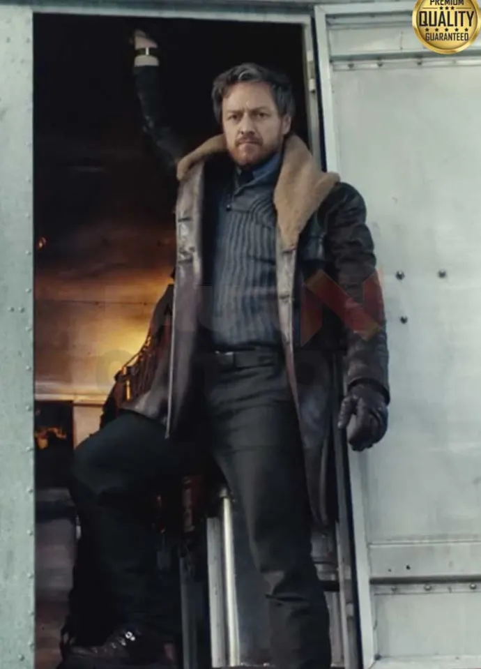 James McAvoy His Dark Materials Brown Shearling Coat