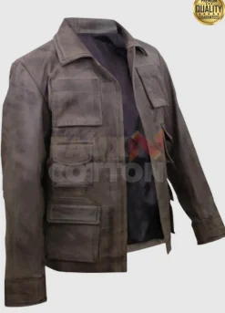 Jason Voorhees Mortal Kombat X Distressed Brown Leather Jacket
