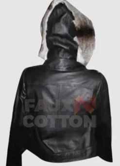 Jennifer Lopez Black Fur Leather Jacket
