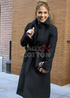 Jennifer Lopez Black Trench Coat