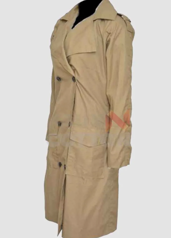 Jennifer Lopez Light Brown Trench Coat