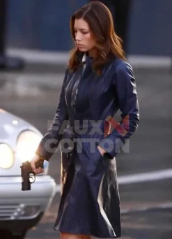 JESSICA BIEL THE A TEAM TRENCH COAT