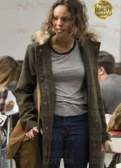 JESSICA DAVIS 13 REASONS WHY FUR HOOD COAT