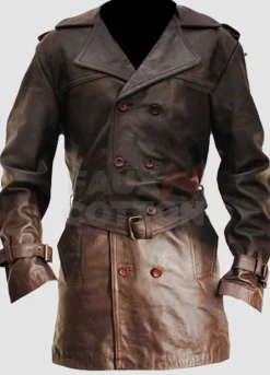 Johnny Depp Sweeney Todd Leather Trench Coat