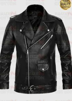 Jonathan Rhys Meyers Elvis 2005 Presley Black Biker Leather Jacket
