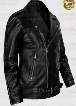 Jonathan Rhys Meyers Elvis 2005 Presley Black Biker Leather Jacket