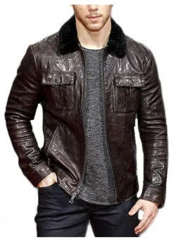 Jumanji Premiere Nick Jonas Fur Jacket