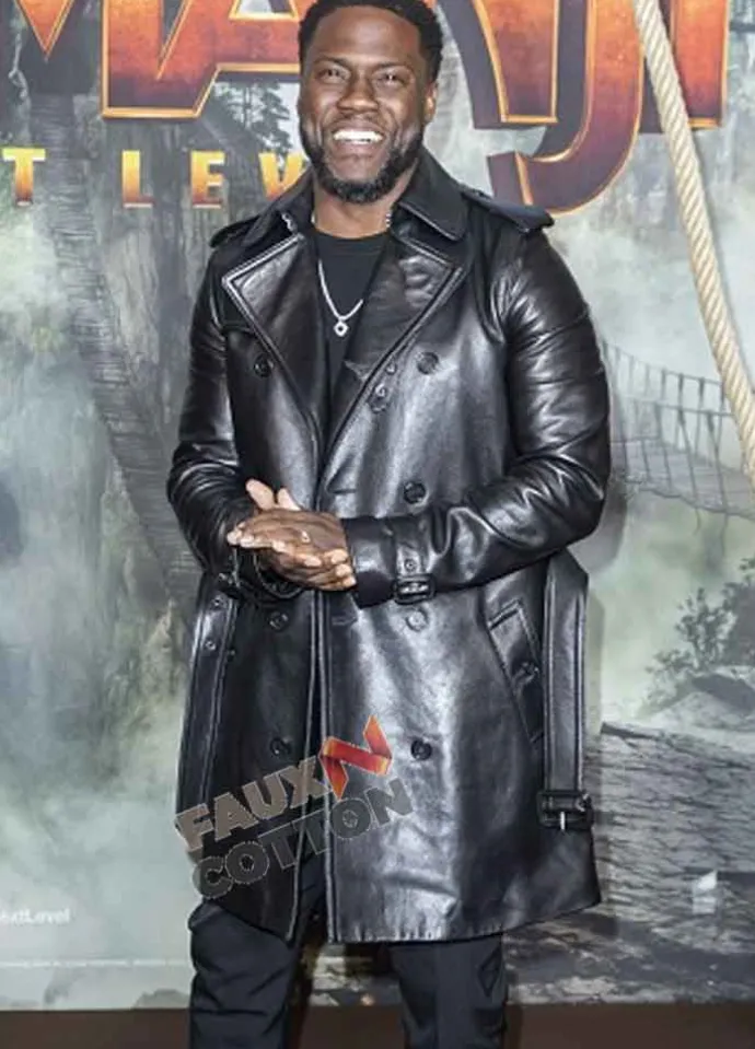 Jumanji: The Next Level (Mouse) Kevin Hart Black Leather Coat