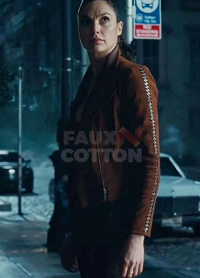 Justice League Gal Gadot Suede Jacket