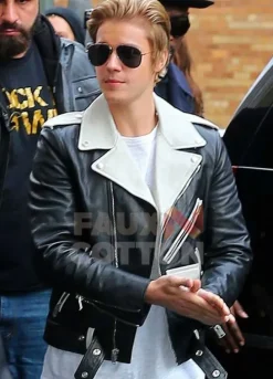 Justin Bieber Biker Leather Jacket