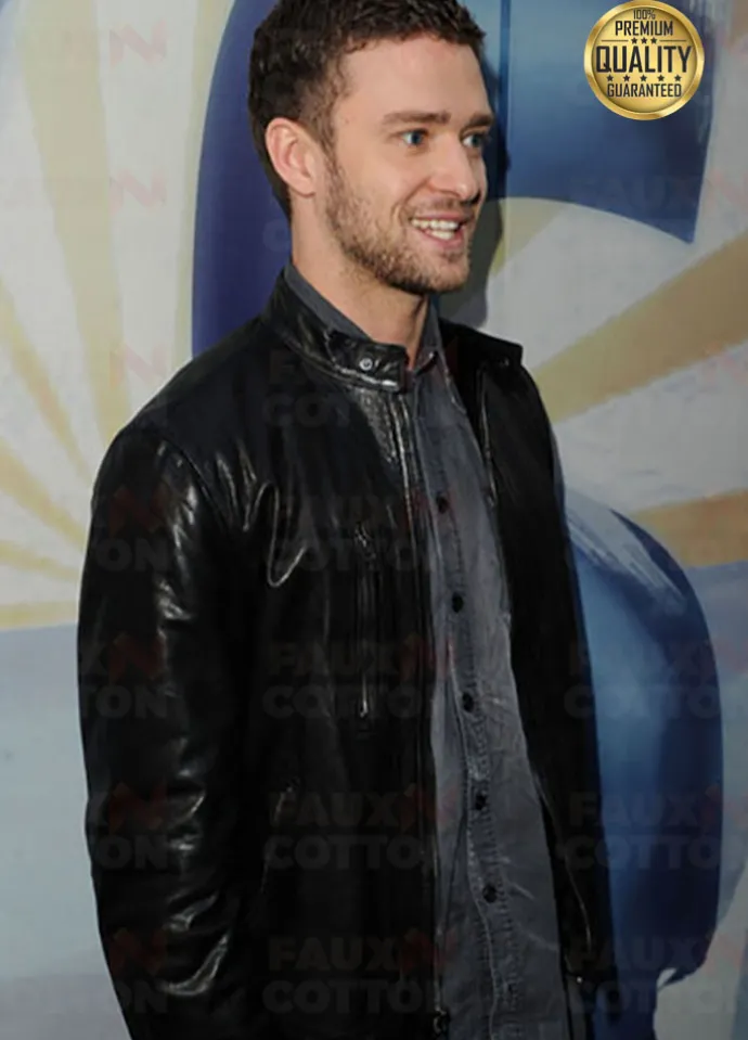 JUSTIN TIMBERLAKE GUYS CHOICE AWARDS BLACK LEATHER JACKET