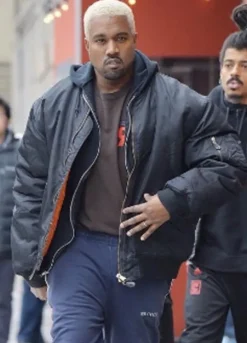 Kanye West Black Bomber Jacket