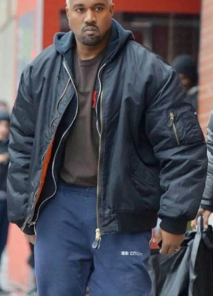 Kanye West Black Bomber Jacket