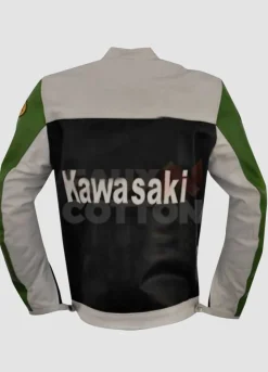 Kawasaki Lime Green & Black Leather Jacket