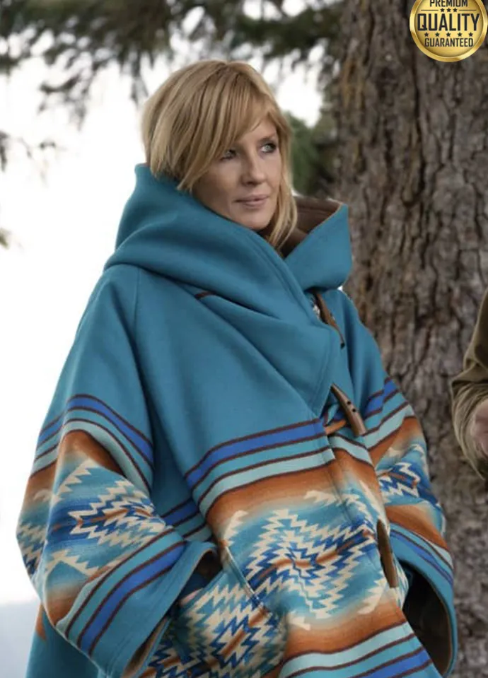 Kelly Reilly Yellowstone Season 3 Beth Dutton Blue Jacket