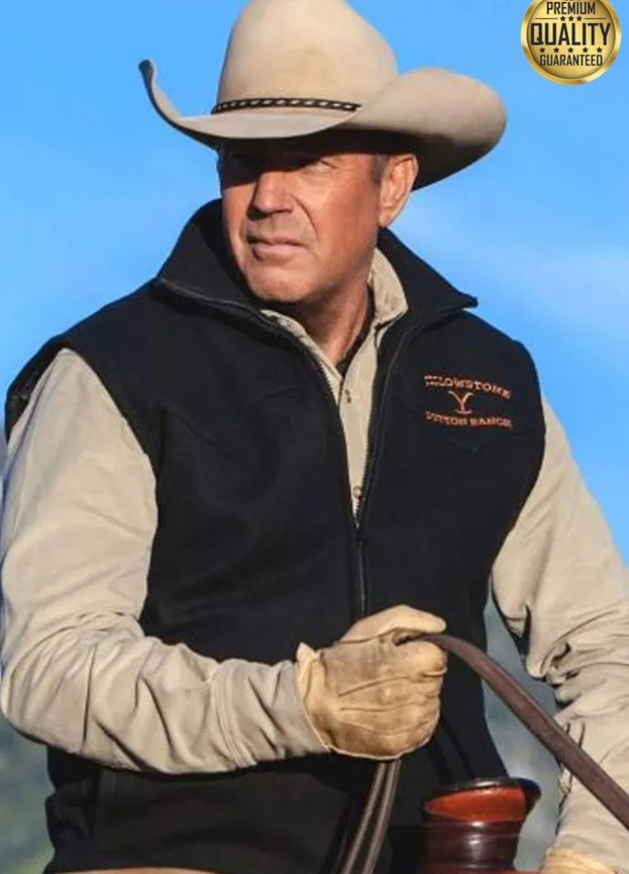 Kevin Costner Yellowstone John Dutton Black Vest