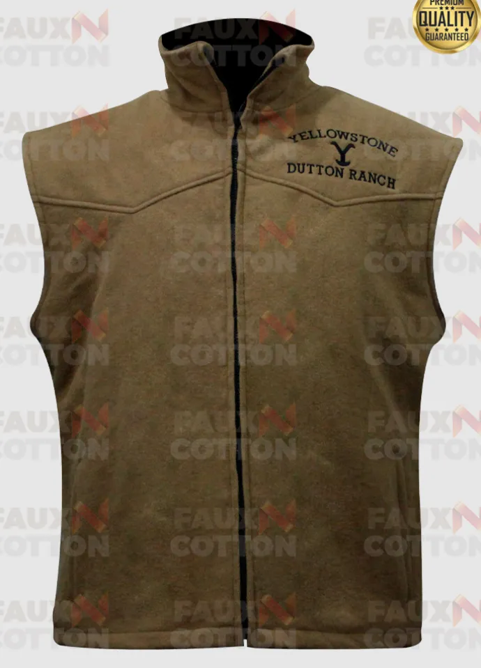 Kevin Costner Yellowstone John Dutton Brown Vest