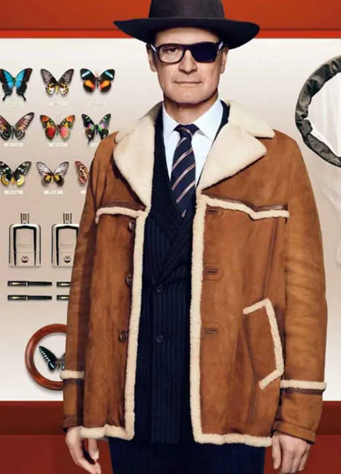 Kingsman The Golden Circle Harry Hart Leather Jacket