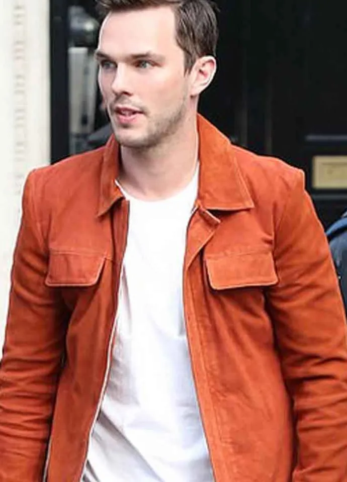 KISS RADIO STUDIOS LONDON NICHOLAS HOULT SUEDE JACKET