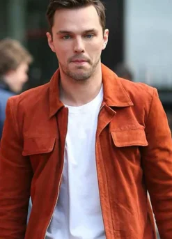 KISS RADIO STUDIOS LONDON NICHOLAS HOULT SUEDE JACKET