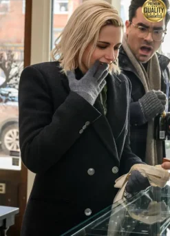 Kristen Stewart Happiest Season Abby Black Trench Coat
